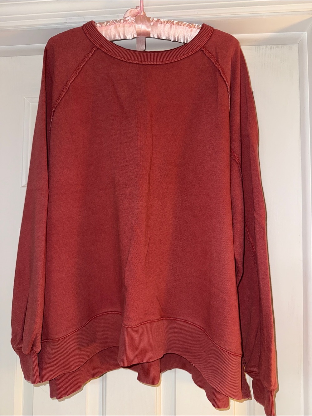 aerie Coral Crewneck Pullover Sweatshirt